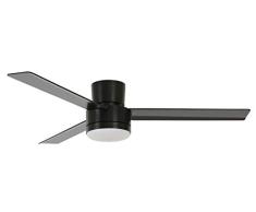 Bayside Lagoon CTC Ventilateur de plafond avec Ã©clairage LED en plastique ABS Noir DiamÃ¨tre 132 cm 23 W