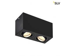 SLV QPAR51 TRILEDO Double, Ã©clairage dintÃ©rieur en aluminium Noir max 10 W 0 W