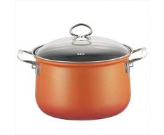 Riess 0659-034 New Corall Casserole avec couvercle en verre Bordeaux 24 cm 6 l