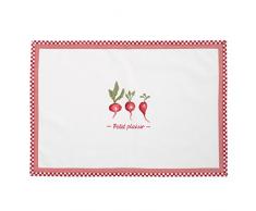 Clayre & Eef PPL40 Lot de 6 Sets de Table Rouge 48 x 33 cm