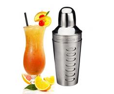 Relaxdays 10023452 Shaker Cocktails, mélangeur Boissons 600 ML, INOX, Recette Bar Accessoire, argenté, 22 x 6 x 6cm