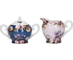 Katie Alice C000114 Sucrier en porcelaine et pot à crème
