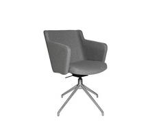 Topstar SFH 1.0 Chaise immersive avec accoudoirs intégrés, Housse en Tissu 70% Laine, 25% Polyamide, 5% Autres Fibres, Tissu, Gris Clair, Taille Unique