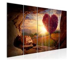 Tableau decoration murale Paysage 150 x 60 cm - XXL Impression sur Toile Salon Appartment 5 Parties - prÃªt Ã accrocher - 607656c