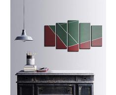 Bonamaison DÃ©coration Murale Ensemble de 5 Impression sur Toile, Dimensions: 100 x 60 Cm - ConÃ§u et fabriquÃ© en Turquie