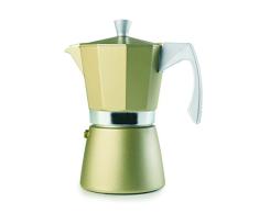 IBILI 623909 Cafetiere Expresso Evva Golden 9, Aluminium, Beige, 12 x 12 x 23 cm