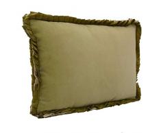 Ragged Rose Ribbon Coussin en Velours Vert Kiwi 35 x 50 cm