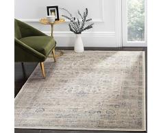 Safavieh Tapis dinspiration Vintage, Tissé Fibre de Viscose douce Tapis en Gris Pierre / Bleu, 160 X 230 cm