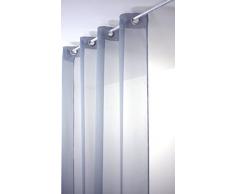 Linder 110/92/375AB Uni Voilage Polyester Transparent/Anthracite 145 cm