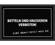 Empire Merchandising 623379 mendier et hausieren Paillasson Interdit 60 x 40 cm, Matière Polypropylène