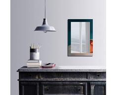 Bonamaison DÃ©coration Murale Impression sur Miroir EncadrÃ© sur Toile, Dimensions: 40 x 60 Cm - ConÃ§u et fabriquÃ© en Turquie