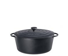 KÃ¼chenprofi Faitout Ovale, Fonte, Noir, 31 x 24.5 x 11.5 cm