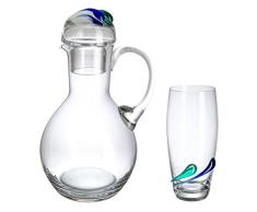 Verre de BohÃªme Jeu de jus, Verre, 36.5Â x 15.5Â x 45.5Â cm, 7Â piÃ¨ces
