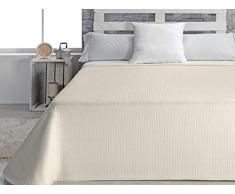 Maison en Tissu Couvre-lit pour lit de 160, Polyester, Beig, Queen, 42Â x 34Â x 9Â cm
