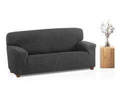 Bartali Housse élastique de canapé Olivia - Couleur Gris - Taille 4 Places (de 200 à 240 cm)