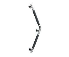 WENKO 23928100 PoignÃ©e de sÃ©curitÃ© Secura 37 x 37 cm - PoignÃ©e de sÃ©curitÃ© en salle de bain pour la baignoire ou le WC, avec angle de 135Â°, Acier Inoxydable, 69 x 16 x 9 cm, Anthracite