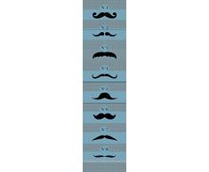 Scenolia Stickers géant papier peint déco NUMEROS DE MOUSTACHES 60 x 240 cm | Déco murale Qualité HD