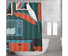 Bonamaison Rideau de Douche en Polyester Multicolore 155 x 220 cm