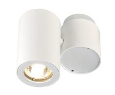 SLV Spot LED ENOLA_B Orientable et Inclinable | Applique et Plafonnier Variable pour Eclairage Intérieur | Spot LED, Luminaire de Plafond, Projecteur de Plafond, Lampes de Plafond, Lampe Murale | 1 Lampe, GU10, EEC E-A++