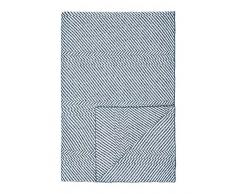Marc OPolo Rik Plaid, 70% Coton 30% Polyester, Blue, 130 cm x 170 cm