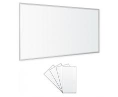 4x LEDVero 120x60 Panneau Ultraslim de LED dimmable - 60W, 5700lm, 4500K Plafonnier encastré avec clips de montage et transformateur EMV2016 dimmable - blanc neutre