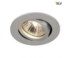 SLV QPAR51 New TRIA 68 Plafonnier rond dintérieur Aluminium brossé 50 W Argenté