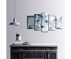 Bonamaison Décoration Murale Ensemble de 5 Impression sur Toile, Dimensions: 100 x 60 Cm - Conçu et fabriqué en Turquie