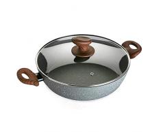 Versa Casserole basse avec couvercle 28 cm Bowl Camping et Randonnée Unisexe Adulte, Composé
