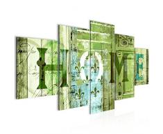 Tableau decoration murale Home Maison 200 x 100 cm - XXL Impression sur Toile Salon Appartment 5 Parties - prÃªt Ã accrocher - 502851c