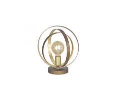 WOFI Lampadaire dintérieur en laiton antique Marron 60 W