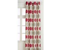 Linder 0969/42/375 Rideau avec 8 Oeillets Fusil Rond Polyester/Coton Gris 140 x 260 cm