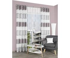 The Home of Fashion 053909-0305 Rideau Ã Oeillets en Jersey 245 x 140 cm