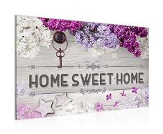 Tableau decoration murale Accueil lilas - XXL Impression sur Toile Salon Appartment 1 Parties - prÃªt Ã accrocher - 503714a