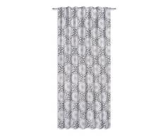 Löscher-Tirol Voilage à Passants, Polyester, Noir/Blanc