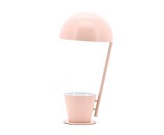 Luminaire Pretty, lampe de bureau métal, 40 W, rose, ø 20 x H 40 cm