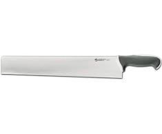 Sanelli Ambrogio Ligne Techna Couteau Ã pointe carrÃ©e large, idÃ©al pour tous les types de fromage. Manche blanc ergonomique et hygiÃ©nique, acier inoxydable.
