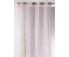 Homemaison 09455-8-AL Voilage Etamine/Polyester Argent/Rose Boudoir 1 x 140 cm