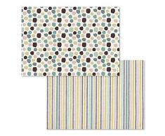 TrendformÂ âÂ Bloc Papier Set de Table Blobs & Stripes, Multi-Pad-2Â X 25Â Feuilles