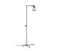 TRIO, Lampadaire, Gotham 1xE27, max.60,0 W Corps: metal, argent ancien L:42,0cm, H:145,5cm, P:49,0cm IP20,Interrupteur pied