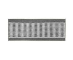 JVL Bologna Soutenu Lavable en Machine dentrée de Couloir Tapis, Polypropylène/Latex, Gris foncé/Gris Clair, 150 x 57 x 1.2 cm