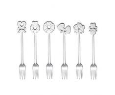 Guzzini Dolce Love Lot de 6 fourchettes en Acier Inoxydable 18/11 ArgentÃ© 19