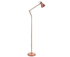 Versanora Passione 1 Lampadaire RÃ©tro Bras ArticulÃ© Lampe De Sol Rose DorÃ©e