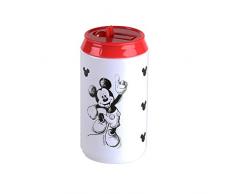 Ambition 72511 Gobelet isotherme Ã rayures en acier inoxydable 250 ml Mickey blanc.