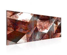 Tableau decoration murale 3D MÃ©tallique 90 x 30 cm - XXL Impression sur Toile Salon Appartment 3 Parties - prÃªt Ã accrocher - 506534a