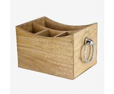 Better & Best 2312508 Couverts dÃ©coratifs en Bois et poignÃ©es en mÃ©tal, mar/argentÃ©, Unique