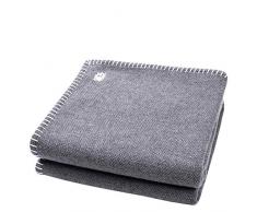 zoeppritz since 1828 Couvre-lit matelassÃ© - Plaid Ã©lÃ©gant en Pure Laine Vierge avec Crochet - 130 x 190 cm, Laine Vierge, Blanc cassÃ© (010), 150 x 200 cm