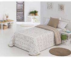 VIALMAN Couvre-lit boutis lÃ©ger Beige 90 x 190 cm