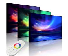 Lightbox-Multicolor Tableau Lumineux à LED avec éclairage polarisant Nordique 80 x 60 cm