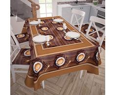 PETTI Artigiani Italiani Nappe Anti-Taches pour Table de Cuisine 140x360 cm Caffe 2