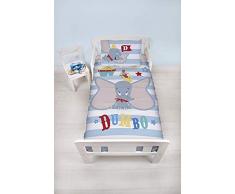 Dumbo Parure de lit pour Enfant avec Housse de Couette et taie doreiller Motif Cirque Bleu